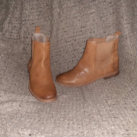 FRYE-Anna Chelsea Cam Tan Boot-Leather-Sz 6M-Excellent - Picture 1 of 8
